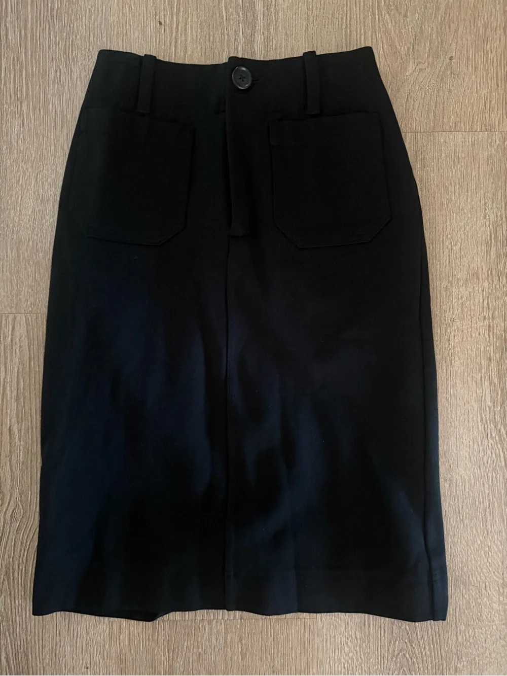 Anthropologie Maeve Colette Pencil Skirt Black Ponte XXS